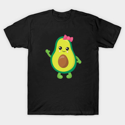 Avocado Familie T-shirt Zwart | Mini Fashion™ | Kinderen Volwassenen | Casual Katoenen Trui | Uitstapjes