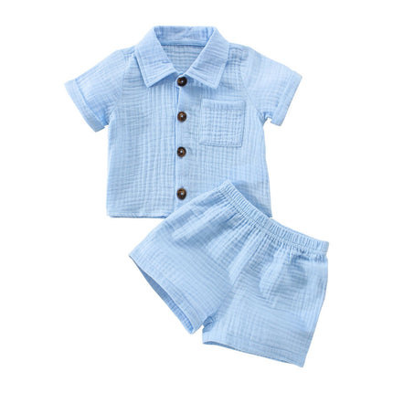 Luchtig Zomers Katoen Linnen Set | Ademend Peuter Kleding Met Top & Shorts | Comfortabele Outfit Voor Dagelijks Gebruik | Geschikt Voor Baby's & Peuters