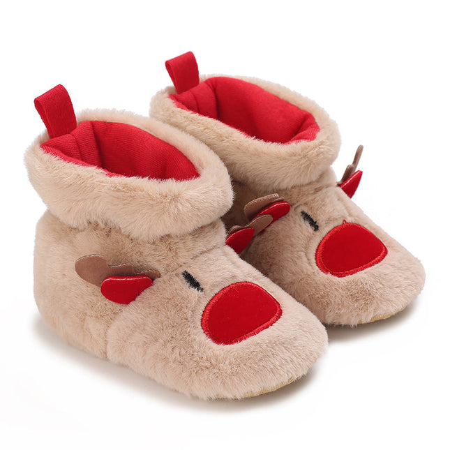 Baby sloffen | Winter sloffen voor baby's | Kerst sloffen | Antislip baby schoentjes | Warm en ademend katoen | Peuter sloffen | Comfortabele baby pantoffels | Slip-on ontwerp | Geweldig voor spelen en ontspanning