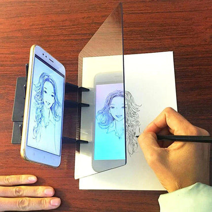 Tekenprojector voor Kinderen | Educatief Speelgoed Met LED Licht | Creatief Tekenset | Projecteer En Teken Met Telefoon Of Tablet | Kunstzinnige Ontwikkeling Voor Kinderen | Inclusief Standaard En Adapter