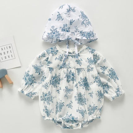Baby Romper | Lang Mouw | Meisje | Zacht Katoen | Ademend Comfort | Verstelbare Sluiting | Casual Speelstijl