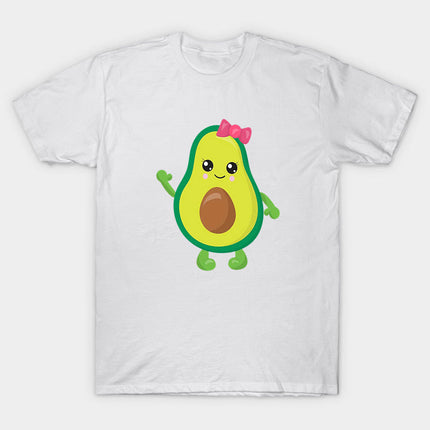 Mini Mode | Avocado Print T-Shirt | Unisex | Zachte Katoen | Beschikbaar voor Baby's, Kinderen en Volwassenen | Comfortabel en Luchtig | Wit | Humoristisch Design | Perfect voor Familie Twinning