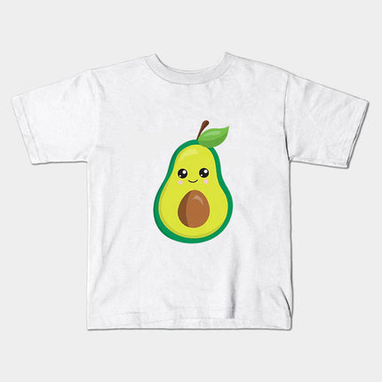 Mini Mode | Avocado Print T-Shirt | Unisex | Zachte Katoen | Beschikbaar voor Baby's, Kinderen en Volwassenen | Comfortabel en Luchtig | Wit | Humoristisch Design | Perfect voor Familie Twinning