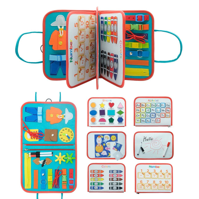 Educatieve Montessori Voelboek | Sanse-Activiteiten | Tactiele Ontwikkeling | 2+ Jaar | Filt Materiaal