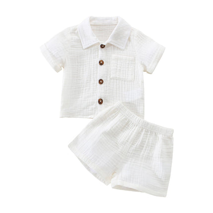 Luchtig Zomers Katoen Linnen Set | Ademend Peuter Kleding Met Top & Shorts | Comfortabele Outfit Voor Dagelijks Gebruik | Geschikt Voor Baby's & Peuters