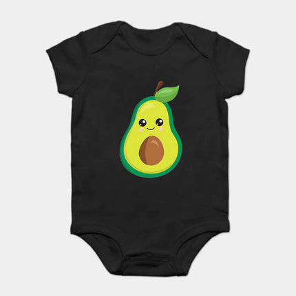 Avocado Familie T-shirt Zwart | Mini Fashion™ | Kinderen Volwassenen | Casual Katoenen Trui | Uitstapjes