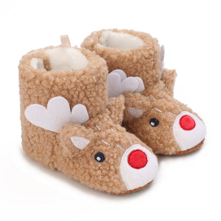 Baby sloffen | Winter sloffen voor baby's | Kerst sloffen | Antislip baby schoentjes | Warm en ademend katoen | Peuter sloffen | Comfortabele baby pantoffels | Slip-on ontwerp | Geweldig voor spelen en ontspanning