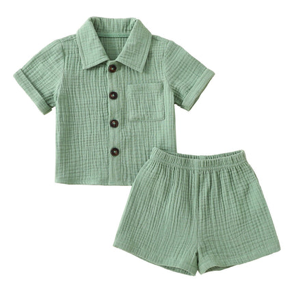 Luchtig Zomers Katoen Linnen Set | Ademend Peuter Kleding Met Top & Shorts | Comfortabele Outfit Voor Dagelijks Gebruik | Geschikt Voor Baby's & Peuters