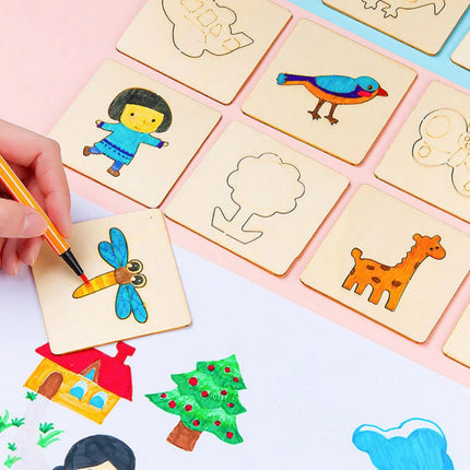 Kunstzinnig Tekenset Kinderen | Creatief Ontwikkelen | 20 Stencils Stimuleert Creativiteit | Veilige Materialen | Bevordert Vormherkenning | Opvouwbaar Design | Geschikt Jongens Meisjes | Educatief Ajdcbry