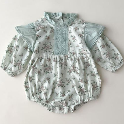Baby Romper | Lang Mouw | Meisje | Zacht Katoen | Ademend Comfort | Verstelbare Sluiting | Casual Speelstijl