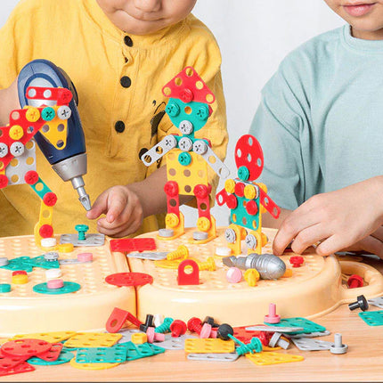 Kinderset Elektrisch Bouwen | Creatief Bouwspeelgoed Jongens Meisjes | Inclusief Bormachine | BPA-vrij | Leeftijd 5+