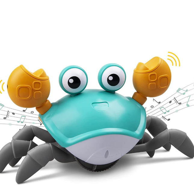 Elektronische Krab Speelgoed | Bewegingssensoren | Geluid en Licht | USB Oplaadbaar | Kindvriendelijk