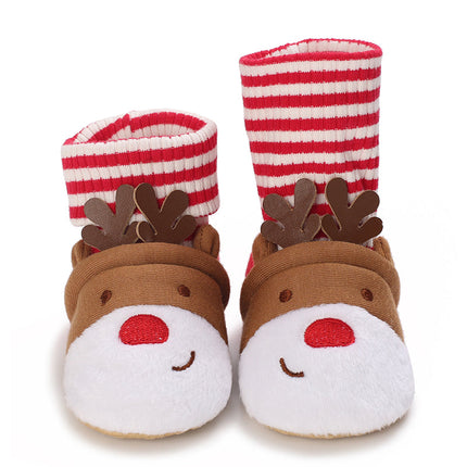 Baby sloffen | Winter sloffen voor baby's | Kerst sloffen | Antislip baby schoentjes | Warm en ademend katoen | Peuter sloffen | Comfortabele baby pantoffels | Slip-on ontwerp | Geweldig voor spelen en ontspanning