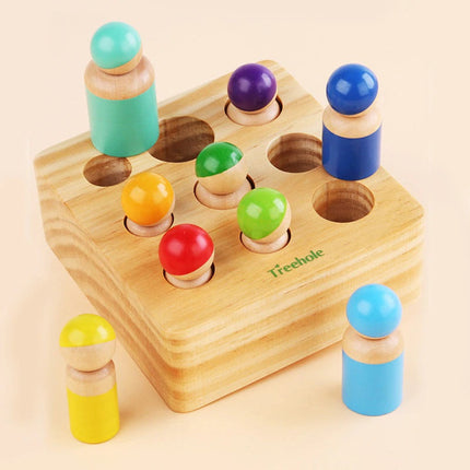 Educatief Houten Sorteerspel | Peuterspeelgoed 2-3 Jaar | Kleuren en Vormen Herkenning | Motorische Ontwikkeling | Veilig Houtmateriaal | Kindvriendelijk Montessori Leerzaam Speelgoed