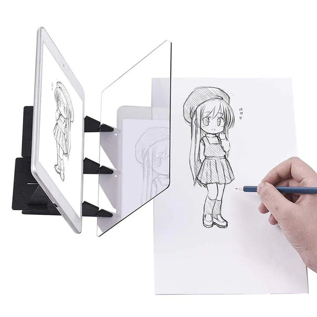 Tekenprojector voor Kinderen | Educatief Speelgoed Met LED Licht | Creatief Tekenset | Projecteer En Teken Met Telefoon Of Tablet | Kunstzinnige Ontwikkeling Voor Kinderen | Inclusief Standaard En Adapter