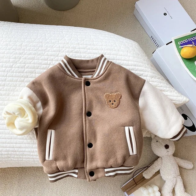 Peuter Winterjas | Ribfluweel | Unisex | Warm Fleece Voering | Baseball Stijl | Snel Sluitbare Drukknoop | Ribgebreide Manchetten & Kraag | Bescherming & Comfort | Verkrijgbaar in Meerdere Maten