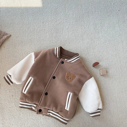 Peuter Winterjas | Ribfluweel | Unisex | Warm Fleece Voering | Baseball Stijl | Snel Sluitbare Drukknoop | Ribgebreide Manchetten & Kraag | Bescherming & Comfort | Verkrijgbaar in Meerdere Maten