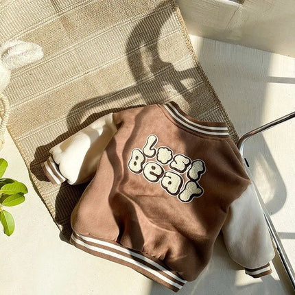 Peuter Winterjas | Ribfluweel | Unisex | Warm Fleece Voering | Baseball Stijl | Snel Sluitbare Drukknoop | Ribgebreide Manchetten & Kraag | Bescherming & Comfort | Verkrijgbaar in Meerdere Maten