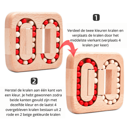 Magic Beads Kinderspel | Educatief Speelgoed | Logisch Denken Ontwikkelen | Duurzaam Beukenhout | Handige Knooptechniek | Veilig & Chemicaliënvrij | Stimuleert Cognitieve Vaardigheden | Compact & Lichtgewicht