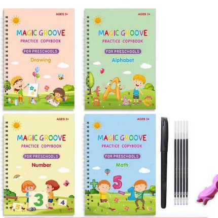 Kalligrafie Oefenboek Kinderen | Snel Leren Schrijven en Tekenen | Fijne Motoriek Ontwikkeling | Educatief Schrijfset met Cijfer- en Letteroefeningen | Perfect voor Peuters en Kleuters | 3+ Jaar