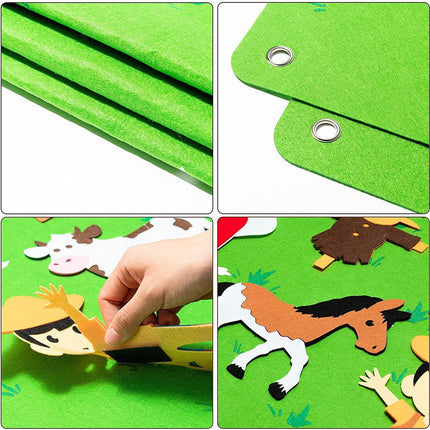 Educatief Speelbord | Filtmateriaal Speelgoed | 75x105 cm | Inclusief 30-50 Stickers | Herbruikbaar