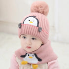 Pingvin Design Kinderset | Muts en Sjaal Baby | Warme Unisex Accessoires | One-Size | Zachte Polyester