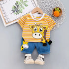 Babyset Girafprint | Zomerspeelgoed | T-shirt + Shorts | Luchtig Katoen | Comfortabele Kleding | Peuteroutfit