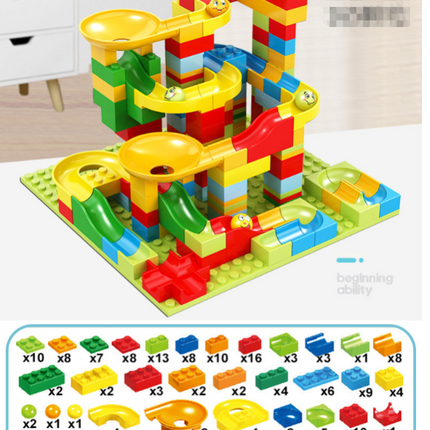 Bouwspeelgoed Set Kinderen | Knikkerbaan Bouwen | Creatieve Bouwstenen | Motorische Ontwikkeling | Educatief Speelgoed 3+ | Inclusief 168 Onderdelen | Duurzaam ABS Plastic | Stimuleert Creativiteit