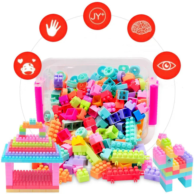 Bouwblokken voor Kinderen | Creatieve Speelset | Educatief & Veilig | Bouwsets Met Opbergdoos | 108/128 Stuks
