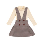 Kinderkleding Set | Rolkraag Trui & Geruite Rok | Onderhoudsvriendelijke Katoen | Meisjes 2-6 Jaar