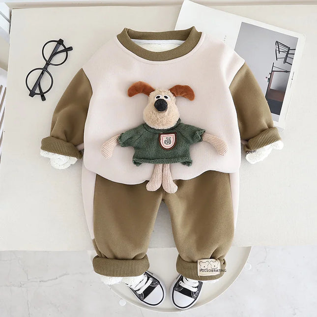 Unisex Baby Joggingpak | Zacht & Warm Katoen | Baby & Peuter Outfit | Sweater & Broek | Ademend & Comfortabel