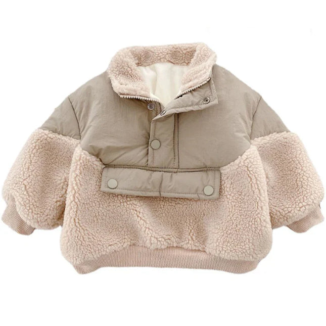 Fleece Jasje Kind | Warme Winterjas | Lammenvacht Look | Comfortabel & Duurzaam | Vrijheid Beweging | Maat 12m-6j