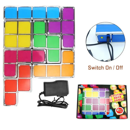 Tetris Nachtlampje | Personaliseerbare LED Blokken | Stapelbare Verlichting | Voor Kinderen & Woonkamer