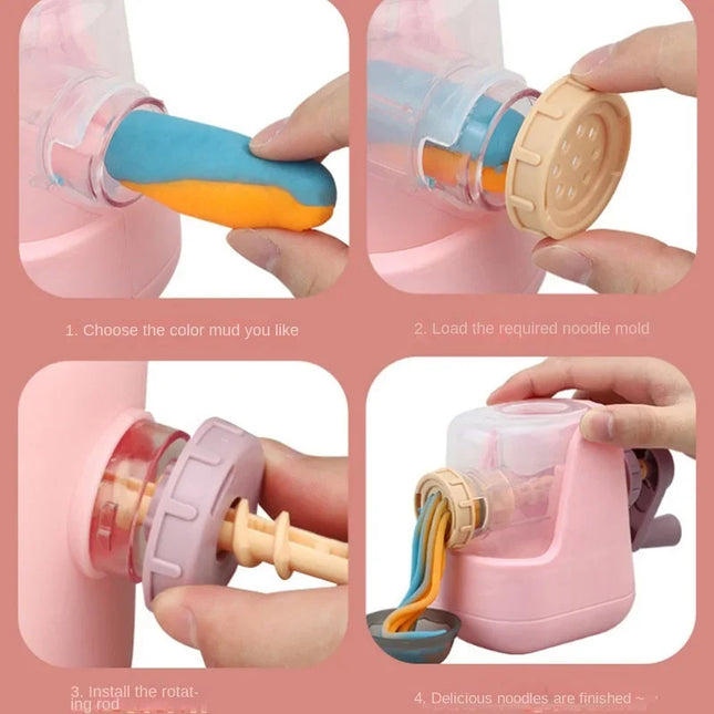 Kleurrijk IJsmachine Speelset | Creatief Speelgoed | IJsjes Maken Kinderen | Leren & Spelen | Robuust & Kindvriendelijk | Incl. Klei in 12 Kleuren | Voor Kinderen vanaf 3 Jaar
