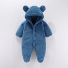 Baby Fleece Romper | Huidvriendelijk | Met Drukknoopjes | Warme Hoodie | Geschikt voor Seizoen | Unisex