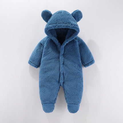 Baby Fleece Romper | Huidvriendelijk | Met Drukknoopjes | Warme Hoodie | Geschikt voor Seizoen | Unisex
