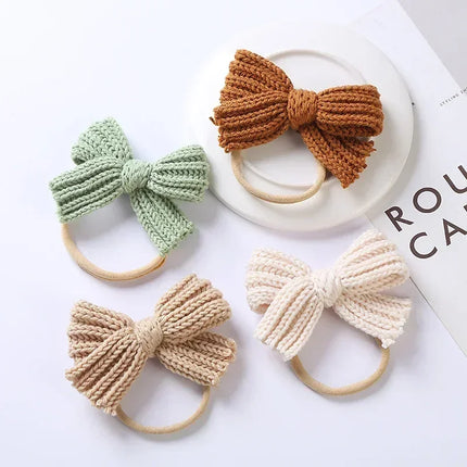 Kinder Hoofdband | Strik | Met Strik | Uld & Nylon | Comfortabel & Stijlvol | Meerdere Kleuren | Dagelijks Gebruik | Feestelijk | Flexibele Pasvorm | OneSize | Gemakkelijk Mee Te Nemen