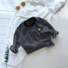 Unisex Kindershirt | Lang | O-hals | Stretch | Gestreept | Ademend Katoen | Geschikt voor Alle Seizoenen | Comfortabele Kinderkleding | Geschikt voor Jongens en Meisjes | Gemakkelijk te Combineren