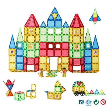 Magnetisch Bouwspeelgoed | Creatieve Breinontwikkeling | Sterke Kleuren | ABS Plastic Constructiesets