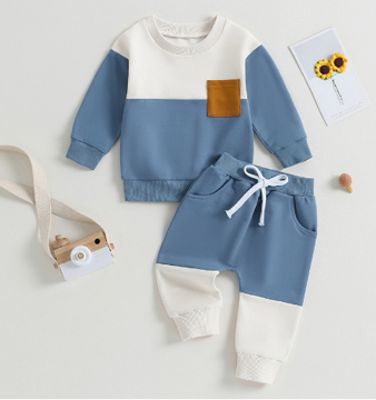 Peuterspeelpakje | Zachte Joggingoutfit Baby | Contrasterende Design | Maat 6mnd-5jr | Comfortabele Kleding Set