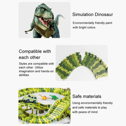 DinoRail Speelavontuur | Unieke Dinosaurussen & Treinbaan | Educatief & Duurzaam Speelgoed | Voor Kinderen