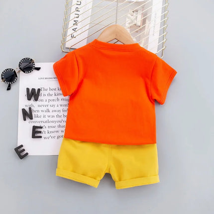 Jongens Zomerset | Leeuwenprint | Korte Mouwen | Luchtige Broek | Duurzaam Katoen | Elastisch | Kinderen | Comfort | Ademend | Uitstapjes | Actief | Zomeroutfit | Gemakkelijk Te Wassen