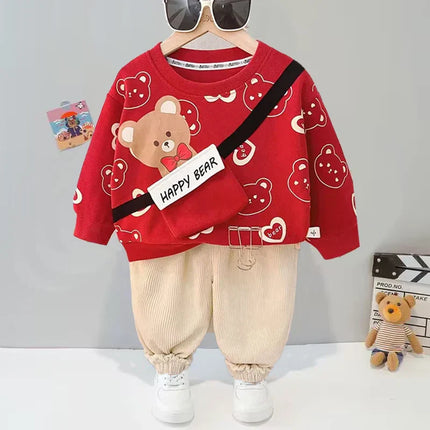 Kinderkleding Set | Meisjes Winteroutfit | Comfortabele Trui en Broek | Warm en Duurzaam | Herfst en Winter | Verschillende Maten | Bewegingsvrijheid | Zacht en Ademend | Gemakkelijk te Onderhouden