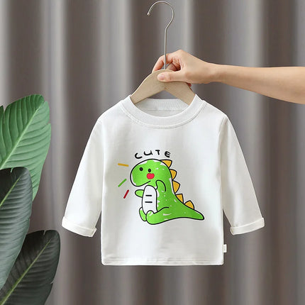 Fashion Set Kinderen | 3-delig Outfit | Dino Thema | Vest, Shirt en Broek | Zacht Ademend Katoen | Comfortabele Pasvorm | Makkelijk Wasbaar | Leeftijd 1-6 Jaar | Spelen & Familieuitjes