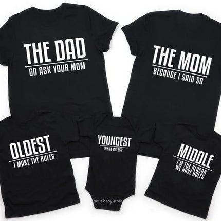 Mini Fashion Familie T-shirts | Bijpassende Gezinsoutfits | Comfortabele Katoenen Shirts | Verschillende Maten | Voor Dagelijks Gebruik en Speciale Gelegenheden | Ideaal voor Uitstapjes en Fotosessies