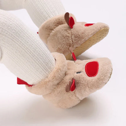 Baby sloffen | Winter sloffen voor baby's | Kerst sloffen | Antislip baby schoentjes | Warm en ademend katoen | Peuter sloffen | Comfortabele baby pantoffels | Slip-on ontwerp | Geweldig voor spelen en ontspanning