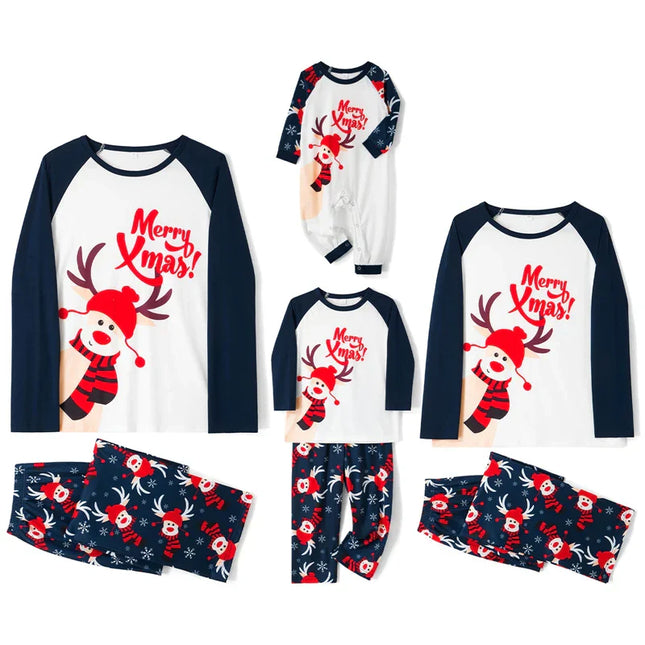 Familie Julepyjama Set | Organisch Katoen Nachtkleding | Comfortabele & Zachte Kerst Pyjama's