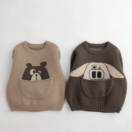 Unisex Kindertrui | Kleurrijk Dierenprint | Zachte Kwaliteitskatoen | Comfortabel voor Alle Seizoenen | Zachte Huid | Geschikt voor Binnen en Buiten | Praktische Dagelijkse Mode | Makkelijk te Reinigen