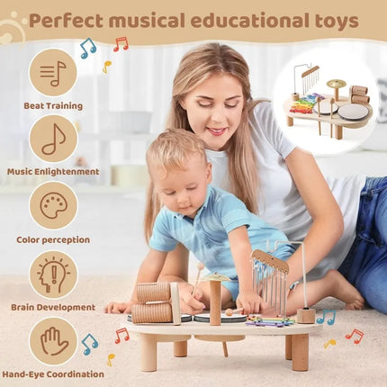 Muziek Speelgoed Set Kinderen | Houten Instrumenten | Motoriek en Creativiteit | Educatief Speelgoed