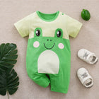 Baby Pyjama | Kikker Design | Zachte Katoen | Bescherming Babyhuid | Korte Mouwen | Makkelijk Aan- en Uittrekken | Zomerse Pyjama | Comfortabel | Ademend | 100% Katoen